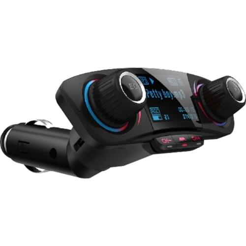 FM Transmitter Wireless Bluetooth Hands Free Car Kit Car Audio MP3 Player 2 Port Fast Charging Support USB Flash Drive TF Card