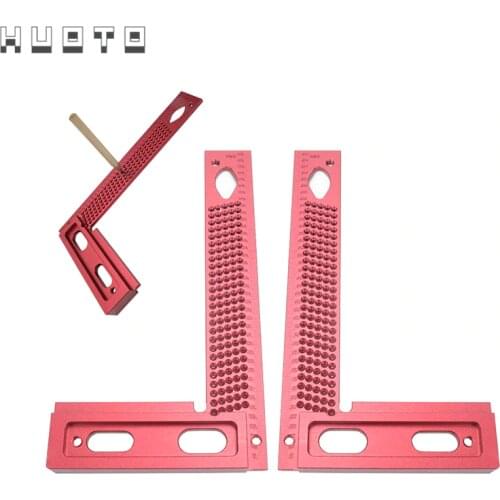T-160/200 Square Hole ruler Woodworking T-type Scribe Mark Measurement Tool Aluminum Alloy Precision Cross-calibration Ruler