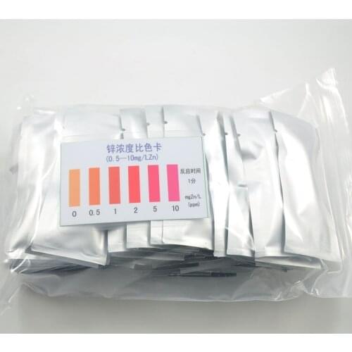 Heavy metal zinc colorimetric tube 0-10mg/l electroplating industry total zinc Zn concentration detection emission standard 1.0p