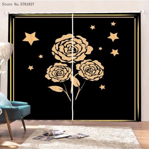 Beautiful Flowers Window Curtains 3D Print Colorful Plants Window Drapes For Bedroom Curtain For Living Room Window Treatments
