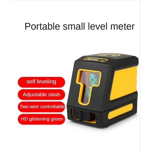 2 Lines Laser Level Horizontal Vertical Cross Lines With Self-Leveling Adjustable Brightness Green/Red Beam
