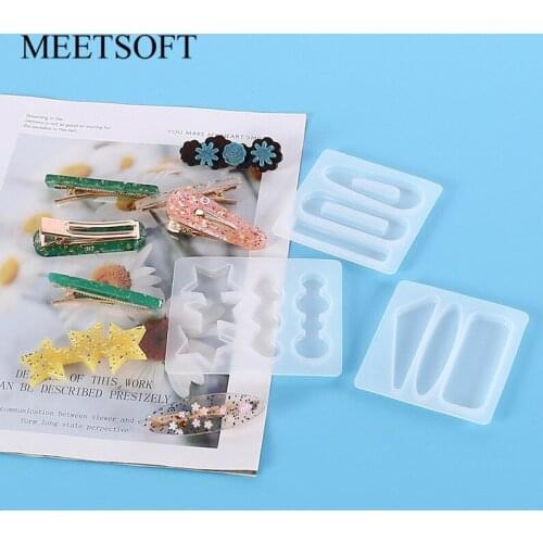 MEETSOFT Geometry Epoxy Resin Silicone Molds of DIY Handmade Dangle Pendant Hairpin Making Findings Fine Jewelry Accessory Tool