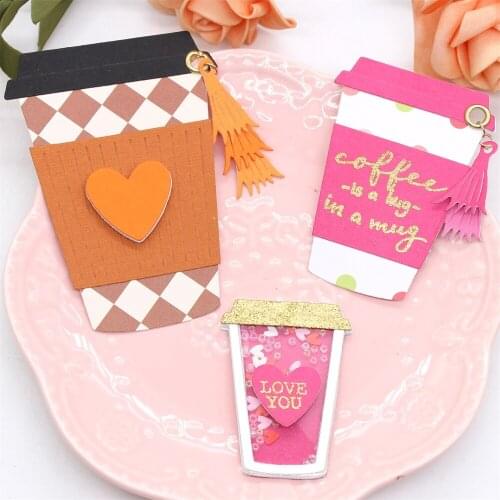 Layering Coffee Cup Shakers Metal Cutting Dies Stencils for DIY Scrapbooking Decorative Embossing DIY Paper Cards