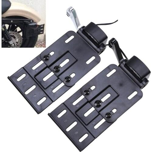 Motorcycle Rear Tail Light Side Mount License Plate Frame Holder Bracket For 2004-2016 Harley Sportster 883 1200 XL XL883 XL1200