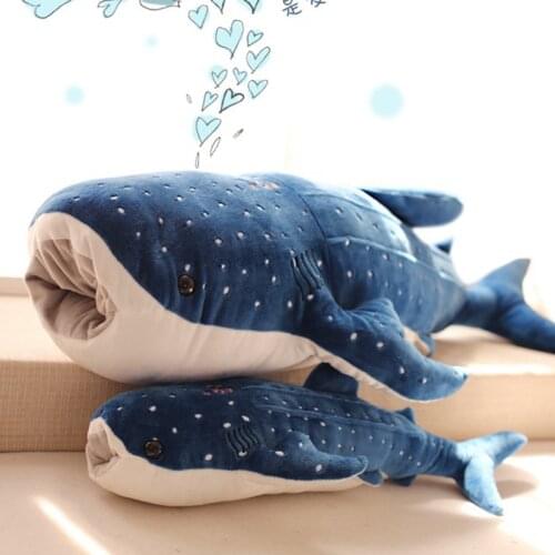Cartoon Cute Sea Blue Whale Plush Sweet High Quality Kids Sleeping Doll Head Pillow Stuffed Toy Girl Boy Creative Gift