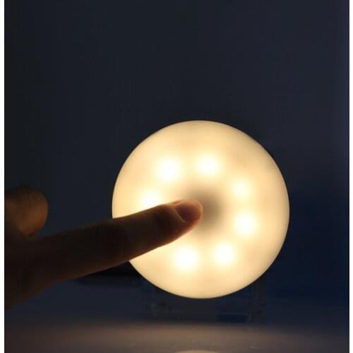 6LED Touch Sensor Night Light Magnetic Base Wall Lamp USB Charged Flashlight Magnetic Base Wall Lamp Portable Dimming Night Lamp