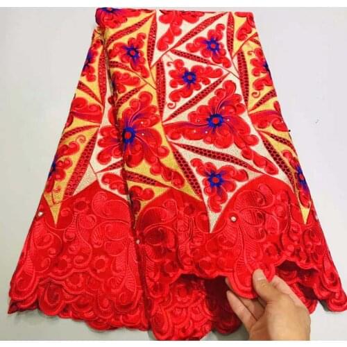 Latest Design 100%Cotton Embroidery African Lace Fabric 2021 High Quality Lace Nigerian Swiss Voile Lace In Switzerland 5yards