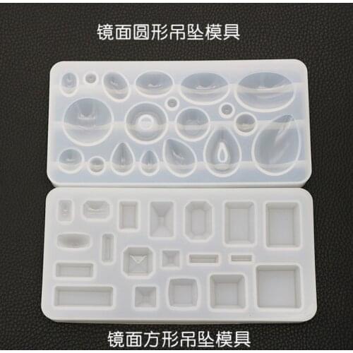 NEW Transparent Silicone Mould Resin Decorative Craft DIY Square round gemstone patch Mold epoxy resin molds for jewelry