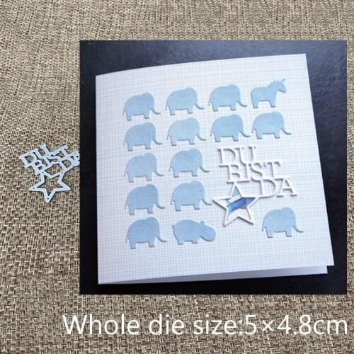 New Design Craft Metal Cutting Die cut die German you're there star scrapbooking Album Paper Card Craft Embossing die cuts