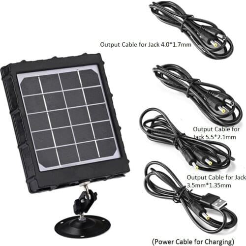Hunting Trail Cameras Solar Panel Charger 6v/9v/12v 8000mAh For Feeder Kit forest Game Cameras 1.7mm/DC2.1mm/USB adapter