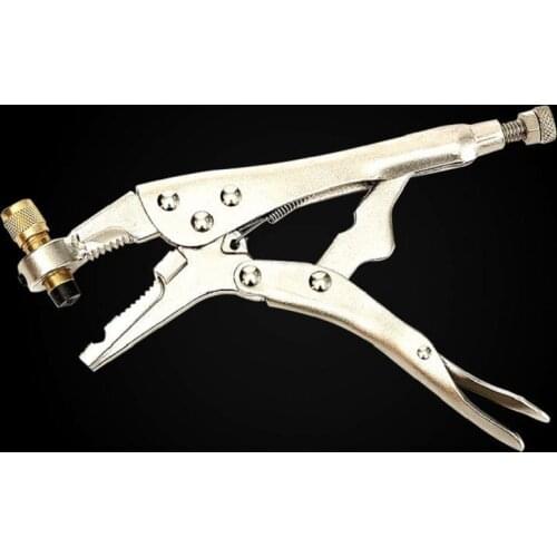 New 1pc Air Conditioner Plier Freon recovery pliers Refrigerant Recovery Refrigeration Tube Steel Locking Plier Hand Tool