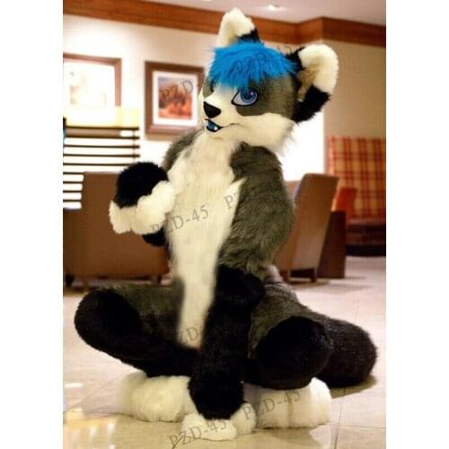 Professional Grey Dog Wolf Fursuit Costume Costume All Sizes Fancy Party Cosplay Brand New Complete Suit