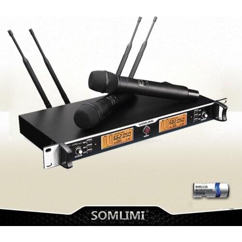 New High Quality Professional True Diversity Handheld Wireless Microphone professional lavalier clip microphone headset