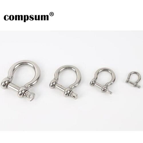 T304 Stainless Steel Screw Pin Bow Shackle Steel Buckle For Paracord Bracelet Steel Buckle