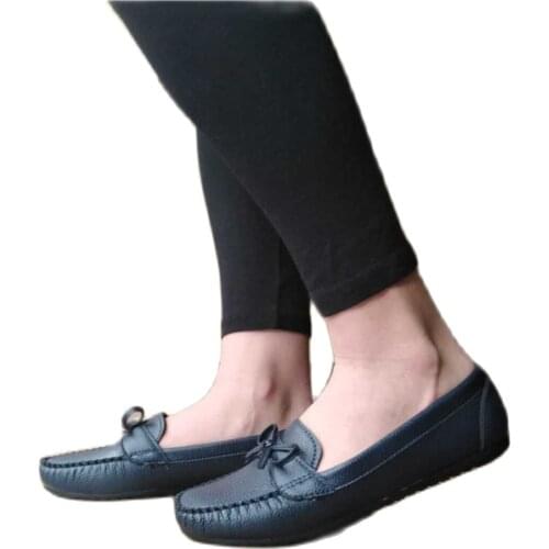 2021 SEASON ARTIFICIAL LEATHER CASUAL WOMEN CASUAL ELEGANT RIBBON LOAFER SHOES