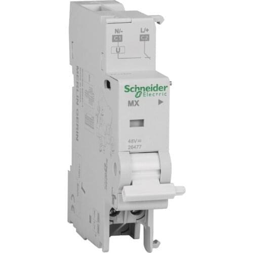 MX shunt trip unit, 48VAC/48VDC (for C60 products) 50/60Hz 26477 35mm DIN rail