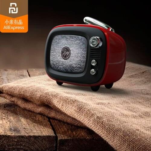 Youpin mijia TV portable wireless Bluetooth speaker Mini retro TV Recording alarm clock audio confession friend gift souvenir