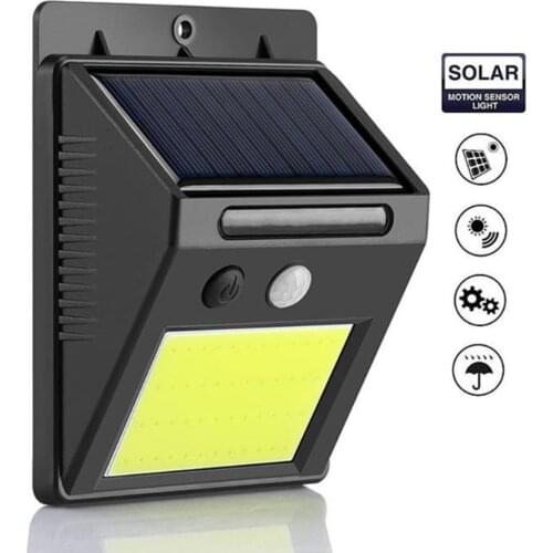 48LED COB Outdoor Solar Lamp Smart IR Motion Sensor Wall Mount Light Human Body Induction Garden Lamp