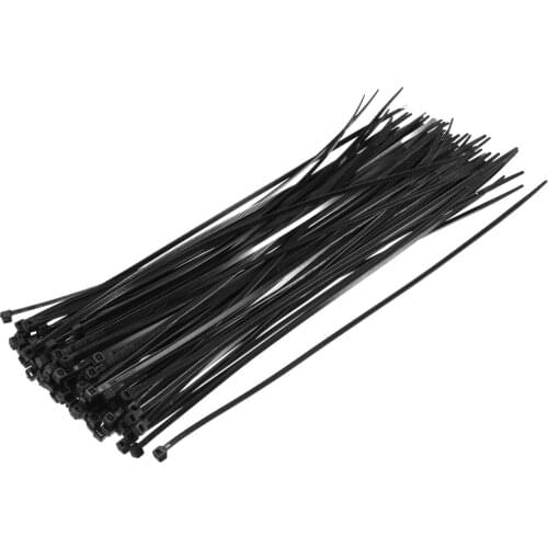 Uxcell Cable Zip Ties 250mmx2.8mm Self-Locking Nylon Tie Wraps Black 100pcs
