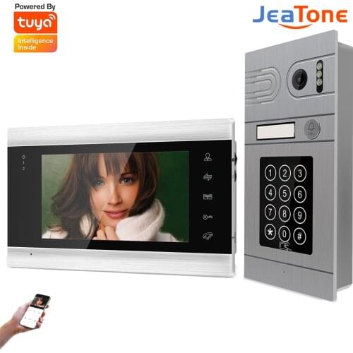 Doornanny Video Intercom With Lock For Home Apartment WiFi Wireless VideoDoorbell DoorPhone Password Swiping System AHD960P Tuya