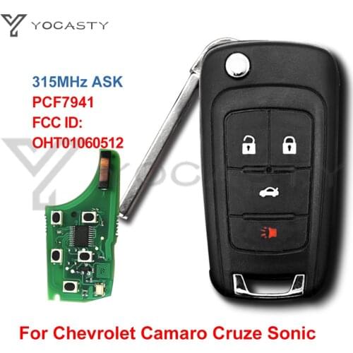 YOCASTY OHT01060512 Keyless Remote Car Key Fob For Chevrolet Holden Cruze Sonic Malibu Camaro Equinox Terrain Buick Encore Regal