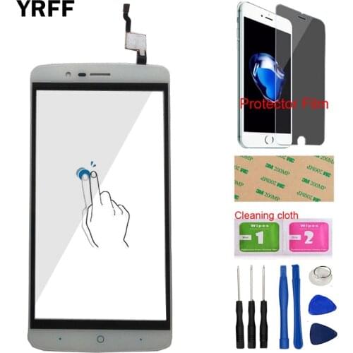 YRFF 5.5" Mobile Touchscreen Touch Screen Lens Sensor For Elephone P8000 Touch Screen Digitizer Front Glass Tools Protector Film
