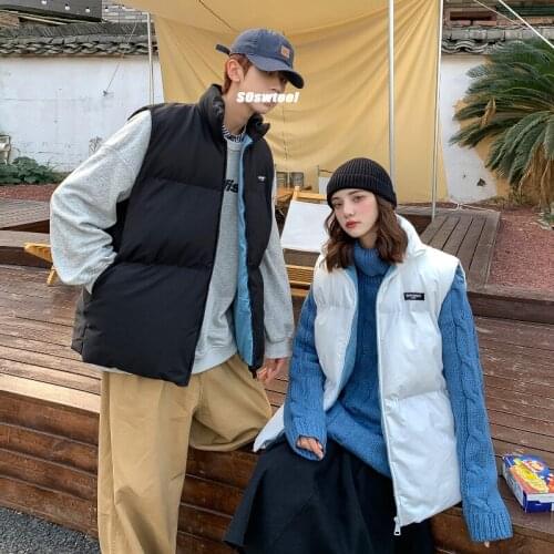 Lovers wear winter stand-up collar keeps warm down cotton vest sleeveless cotton-padded jacket mens and womens waistcoat waist