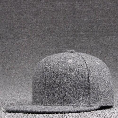 Top grade wool snapback cap dad winter hat men and women outdoors warm felt baseball caps 56-60cm