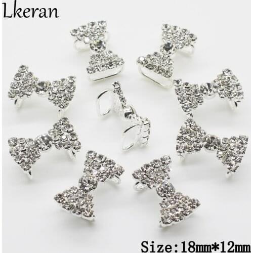 10pcs/pack 18mm*12mm Rhinestone buckles slide buckles/Invitation Ribbon slider wedding decoration