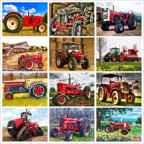 5d Diamond Embroidery Truck Cross Stitch Square Diamond Painting Red Car Rhinestone Picture Home Decoration