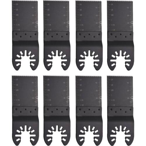 8PCS Oscillating Multifunction Saw Blade Wood Cutting Renovator Power Tool 34mm For Cutting Wood, Plastic, Softer Metal