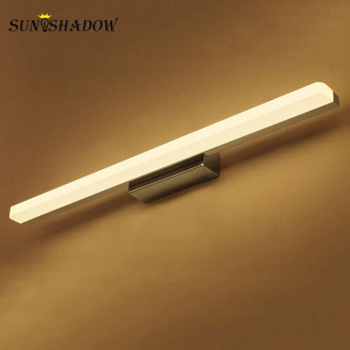 Acrylic Modern Led Wall Lights Indoor Home Sconce Wall Lamp Bahtroom Lamp Mirror Lights L120 100 80 60 40cm Light Fxitures Black