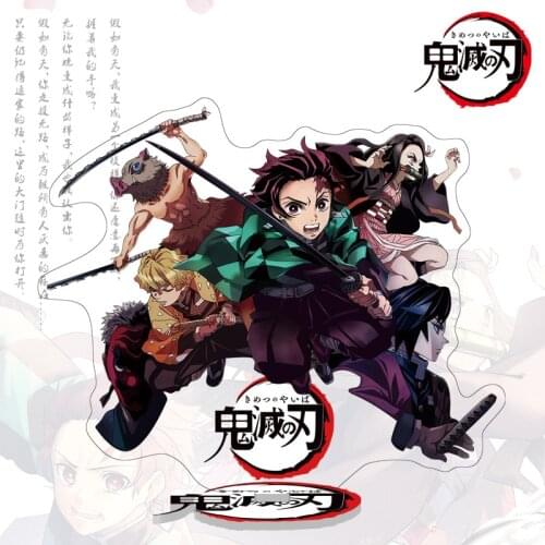 Anime Demon Slayer Kimetsu no Yaiba Acrylic Stand Model Nezuko Zenitsu Anime Figure Decoration Action Figure DIY Collectible Toy