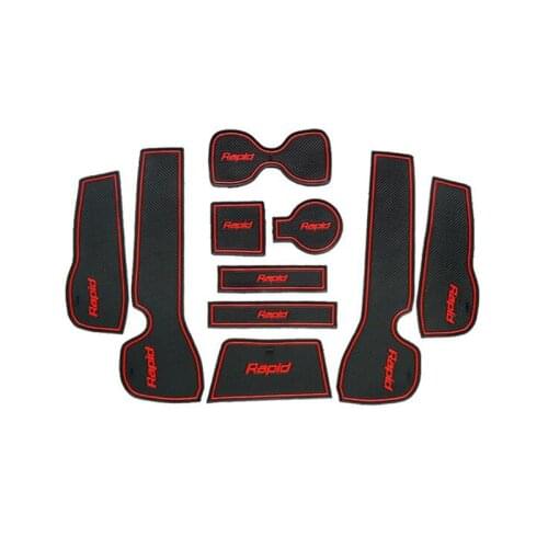 Auto anti-slip cup mat non slip door gate pad for Skoda rapid 2012-2019, car styling, auto accessories