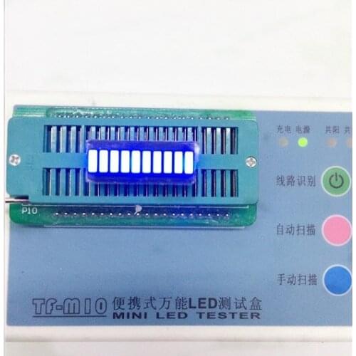 Free Ship 100pcs digital tube anode 25*10mm 10 Segment Blue Digital Display Battery for DIY factory direct price