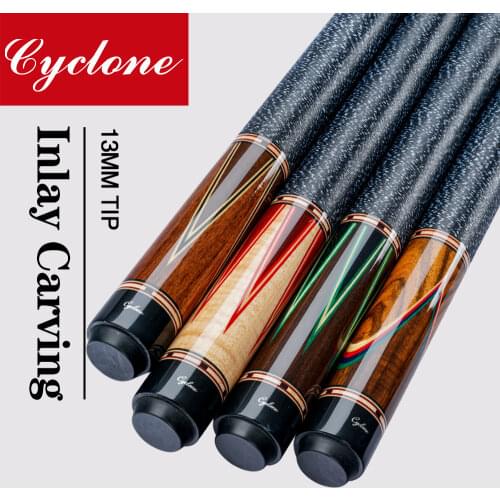 Cyclone Billiard Cue Srick 13mm Tip 3*8/8 Radial Pin XTC Ferrule 147cm Length Inlaid Carving Cue Handmade Professional Cue Stick