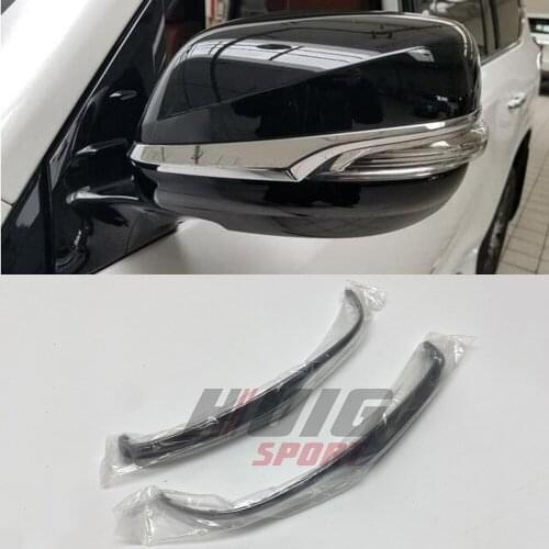 For Lexus LX570 2015-2019 Special Black Edition Replacement Rearview Mirrors Decoration Chrome Trim Exterior