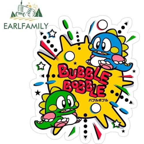 EARLFAMILY 13cm x 11.2cm for Bubble Bobble Arcade Car Stickers and Decals DIY Custom Printing Fashion Anime Window Decoration