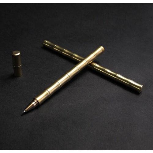 EDC Gel Art Marker Tactical Pen New Classic Style Self Defense Gel Pen Copper Metal Handmade Brass