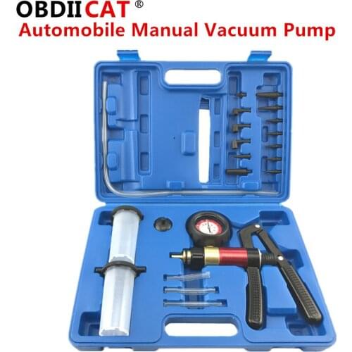 OBDIICAT Auto Diagnostic-tool Car Auto Handheld Vacuum Pistol Pump Brake Bleeder Adaptor Fluid Reservoir Oil Tester Tools Kit