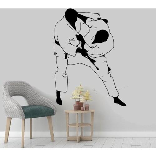 Fashion Judo Wall Stickers Vinyl Decals For Fitness Room Decor Gym Sticker Wallpaper Vinyl Wall Decal Mural ph149