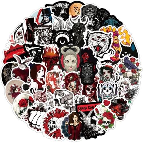 10/30/50PCS Mixed Gothic Style Graffiti Stickers DIY Skateboard Luggage Motorcycle Classic Toy Cool Sticker Decals for Kid Gift