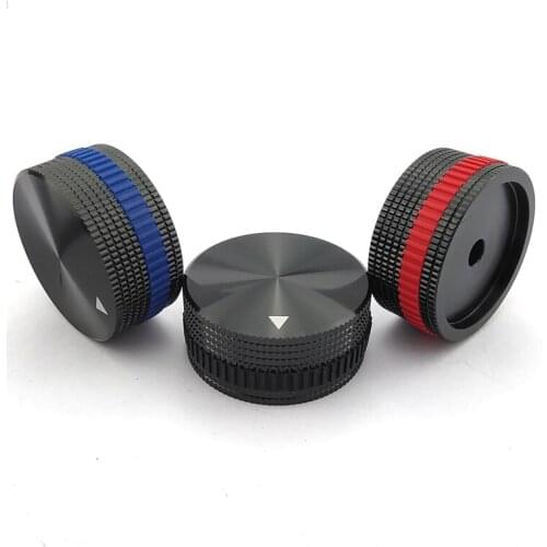 New MC131 All Aluminum Lattice Potentiometer Knob Diameter 40 High 18 Optional Color Circle Red Blue White Black