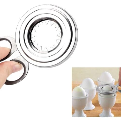 Stainless Steel Egg Slicers Shell Opener Cutter Boiled Egg Shell Topper Cutter Snipper Kitchen Household Tool