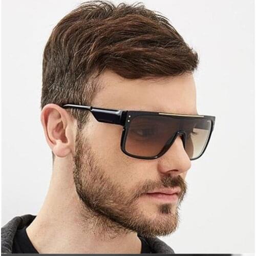 Men Brand Polarized Glasses Male Retro Black Brown Shades Vintage Big Square Sunglasses Summer Driving Designer Zonnebril