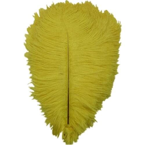 Wholesale Natural Ostrich Feathers 15-75CM 6-30Inch Diy Christmas Party Wedding Dress Decorations Yellow Ostrich Feathers plumes
