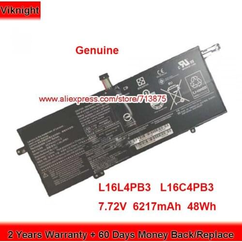 Genuine L16L4PB3 Battery L16C4PB3 for Lenovo IdeaPad 720S-13 720s-13IKB81A80070GE 720S-13ARR81BR 7.72V 6217mAh