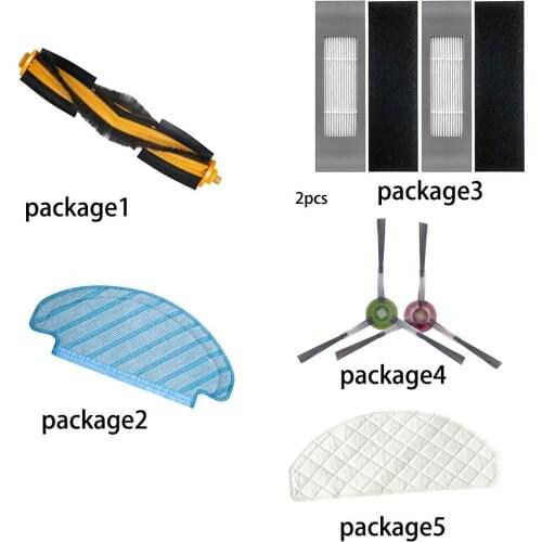 Main Roller Side Brush &Filters Disposable Mop Cloth For Ecovacs OZMO T8 Vacuum Cleaner Parts
