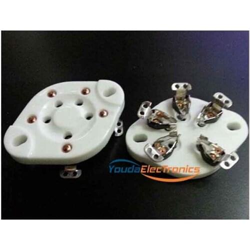 1PC 5pin Silver Plated Audio Vacuum Valve Tube socket for FD422 807 FU7