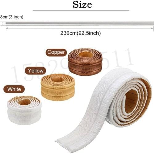 Self-adhesive Baseboard Wall Stickers PVC 3D Skirting Sticker Foot Line Frame Waterproof Corner Wall Decal Background Home Decor